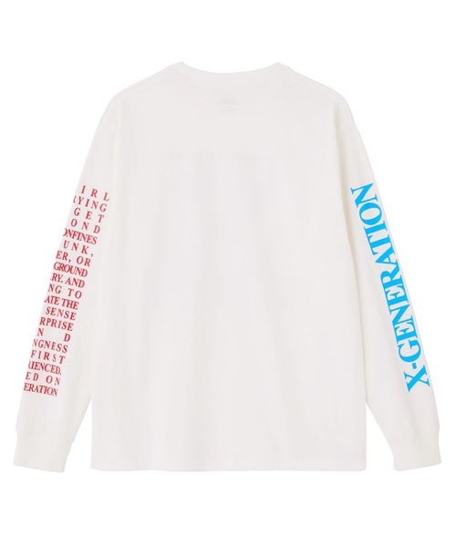 X-girl（エックスガール）の「THE X-GIRL L/S TEE（Tシャツ/カットソー・レディース・オリーブ/ホワイト/ブラック・L/M/S/XL）」の12枚目の写真