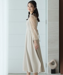 ミモレ丈&袖あり フォーマル チャイナ風セレモニー 結婚式 パーティー ドレス オケージョンドレス お呼ばれ 二次会 成人式 同窓会 謝恩会 20代 30代