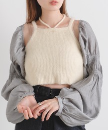 Kastane | 【2023AWアイテム】紐付きニットキャミビスチェ(キャミソール)