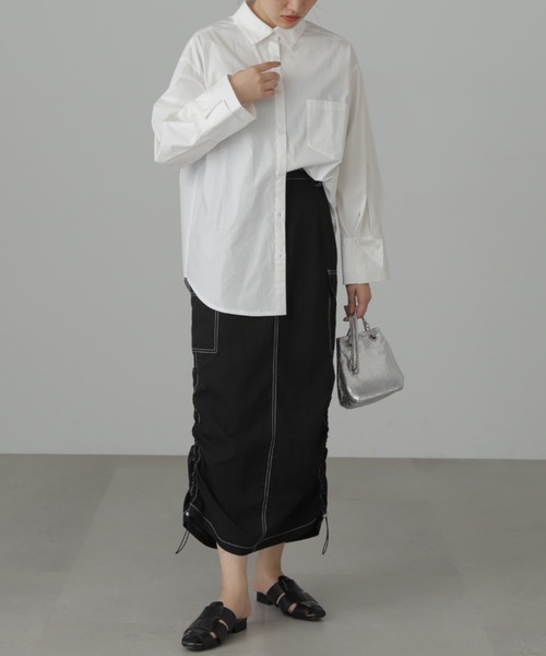 FREE'S MART（フリーズマート）の「◆Ｗカフスビッグシャツ（シャツ/ブラウス・レディース・ホワイト/ブルー/ピンク・SMALL/MEDIUM）」の14枚目の写真