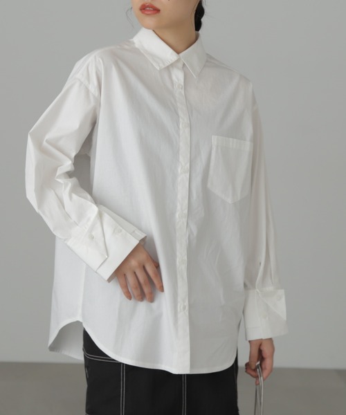 FREE'S MART（フリーズマート）の「◆Ｗカフスビッグシャツ（シャツ/ブラウス・レディース・ホワイト/ブルー/ピンク・SMALL/MEDIUM）」の17枚目の写真