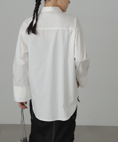 FREE'S MART（フリーズマート）の「◆Ｗカフスビッグシャツ（シャツ/ブラウス・レディース・ホワイト/ブルー/ピンク・SMALL/MEDIUM）」の19枚目の写真