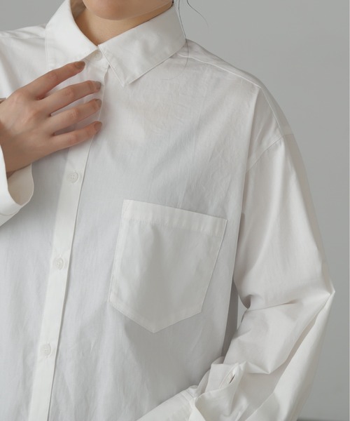 FREE'S MART（フリーズマート）の「◆Ｗカフスビッグシャツ（シャツ/ブラウス・レディース・ホワイト/ブルー/ピンク・SMALL/MEDIUM）」の4枚目の写真