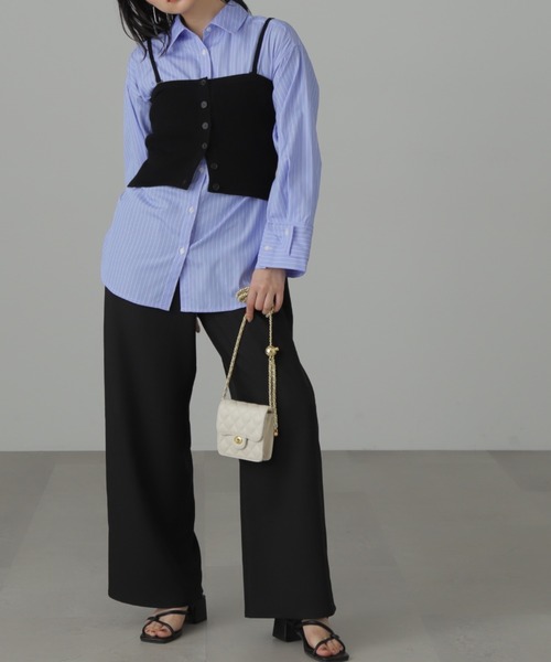 FREE'S MART（フリーズマート）の「◆Ｗカフスビッグシャツ（シャツ/ブラウス・レディース・ホワイト/ブルー/ピンク・SMALL/MEDIUM）」の11枚目の写真