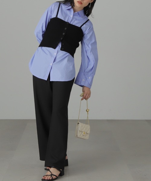 FREE'S MART（フリーズマート）の「◆Ｗカフスビッグシャツ（シャツ/ブラウス・レディース・ホワイト/ブルー/ピンク・SMALL/MEDIUM）」の12枚目の写真