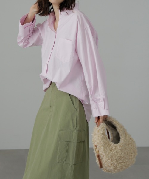 FREE'S MART（フリーズマート）の「◆Ｗカフスビッグシャツ（シャツ/ブラウス・レディース・ホワイト/ブルー/ピンク・SMALL/MEDIUM）」の22枚目の写真