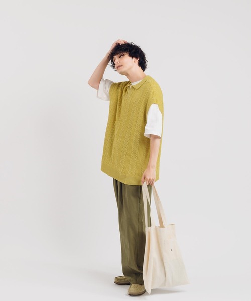 MUHET（ミュエータ）の「ポケット付きトートバッグ（トートバッグ・レディース・オレンジ/グリーン/ブルー/アイボリー・FREE）」の7枚目の写真