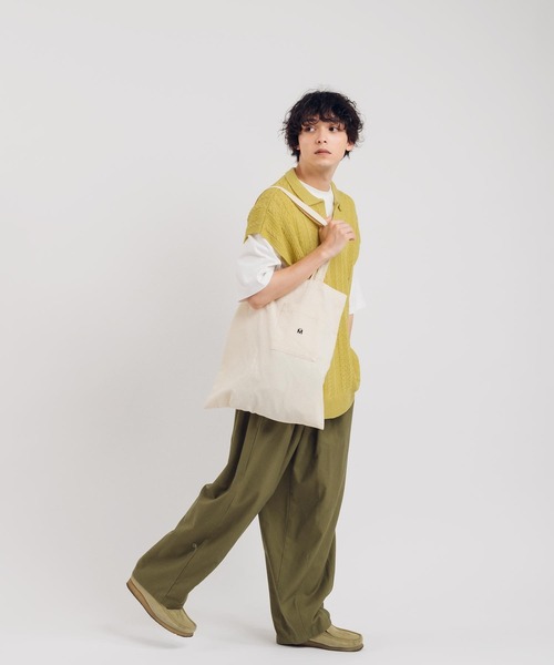 MUHET（ミュエータ）の「ポケット付きトートバッグ（トートバッグ・レディース・オレンジ/グリーン/ブルー/アイボリー・FREE）」の12枚目の写真