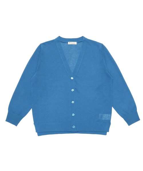 TOKYO SHIRTS（トウキョウシャツ）の「Vネック裾スリット ベーシックニットカーディガン（カーディガン/ボレロ・レディース・ブラック/ホワイト/トップグレー/ライトカーキ/コバルトブルー・M/L）」の5枚目の写真