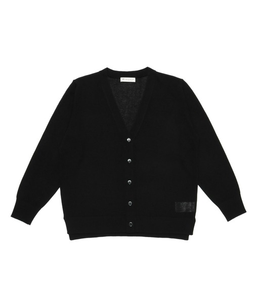 TOKYO SHIRTS（トウキョウシャツ）の「Vネック裾スリット ベーシックニットカーディガン（カーディガン/ボレロ・レディース・ブラック/ホワイト/トップグレー/ライトカーキ/コバルトブルー・M/L）」の2枚目の写真