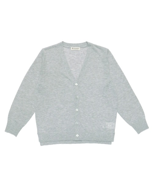 TOKYO SHIRTS（トウキョウシャツ）の「Vネック裾スリット ベーシックニットカーディガン（カーディガン/ボレロ・レディース・ブラック/ホワイト/トップグレー/ライトカーキ/コバルトブルー・M/L）」の3枚目の写真