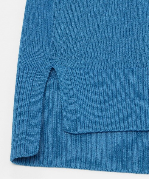 TOKYO SHIRTS（トウキョウシャツ）の「Vネック裾スリット ベーシックニットカーディガン（カーディガン/ボレロ・レディース・ブラック/ホワイト/トップグレー/ライトカーキ/コバルトブルー・M/L）」の13枚目の写真
