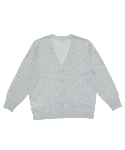 TOKYO SHIRTS（トウキョウシャツ）の「Vネック裾スリット ベーシックニットカーディガン（カーディガン/ボレロ・レディース・ブラック/ホワイト/トップグレー/ライトカーキ/コバルトブルー・M/L）」の16枚目の写真