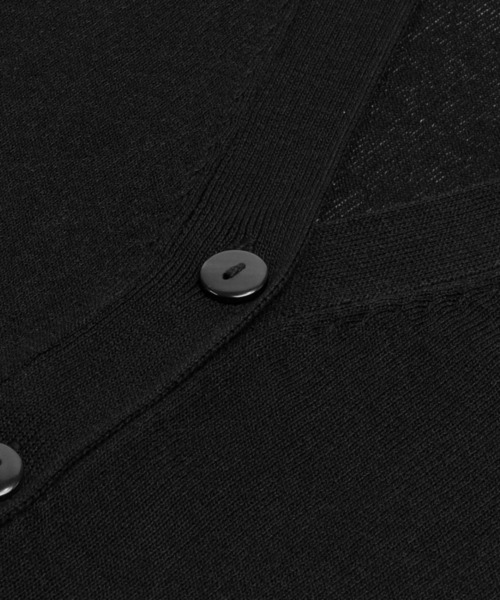 TOKYO SHIRTS（トウキョウシャツ）の「Vネック裾スリット ベーシックニットカーディガン（カーディガン/ボレロ・レディース・ブラック/ホワイト/トップグレー/ライトカーキ/コバルトブルー・M/L）」の7枚目の写真