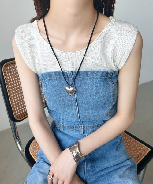 iso（イソ）の「ハート フェイクスエードチョーカー（チョーカー・レディース・シルバー・FREE）」の6枚目の写真