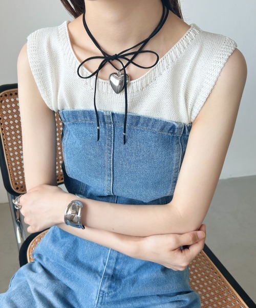 iso（イソ）の「ハート フェイクスエードチョーカー（チョーカー・レディース・シルバー・FREE）」の7枚目の写真