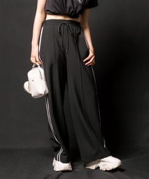 OLIVE des OLIVE | 脚長サイドラインワイドパンツ　1032020020(その他パンツ)