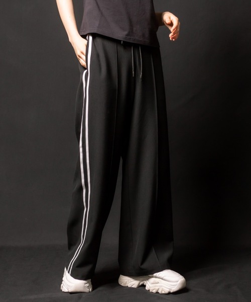 OLIVE des OLIVE（オリーブデオリーブ）の「脚長サイドラインワイドパンツ　1032020020（その他パンツ・レディース・チャコールグレー/ブラック/ピンク・FREE）」の11枚目の写真