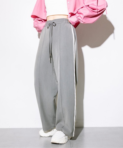 OLIVE des OLIVE（オリーブデオリーブ）の「脚長サイドラインワイドパンツ　1032020020（その他パンツ・レディース・チャコールグレー/ブラック/ピンク・FREE）」の17枚目の写真