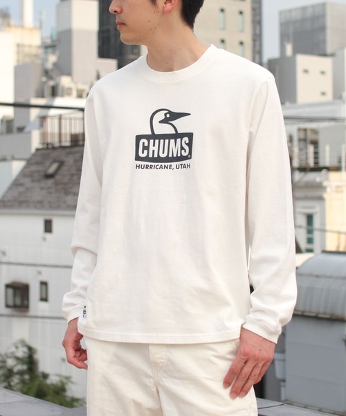 CHUMS(チャムス)の「CHUMS/チャムス ブービーフェイスブラッシュドロングスリーブTEE Booby Face Brushed L/S TEE Shirt(Tシャツ/カットソー・メンズ・ホワイト/ネイビー/ブラック・M/XL/L)」の9枚目の写真