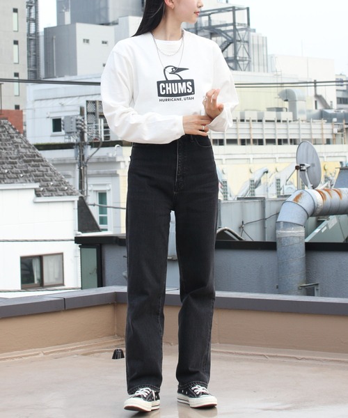 CHUMS(チャムス)の「CHUMS/チャムス ブービーフェイスブラッシュドロングスリーブTEE Booby Face Brushed L/S TEE Shirt(Tシャツ/カットソー・メンズ・ホワイト/ネイビー/ブラック・M/XL/L)」の5枚目の写真