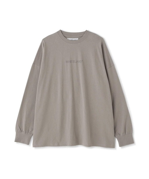 WHITELAND（ホワイトランド）の「【WEB&DEPOT限定】WHITELAND/ホワイトランド/LOGO LST/ロゴ ロンT（Tシャツ/カットソー・レディース・ホワイト/ブラック/カーキ/グレー・SMALL/MEDIUM/LARGE）」の4枚目の写真