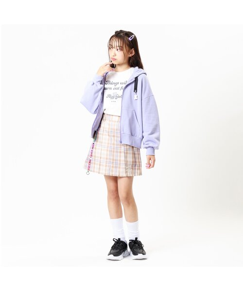 algy(アルジー)の「くまチャーム付きロゴりぼんパーカー(パーカー・キッズ・ベージュ/ラベンダー/ミント・XX-SMALL/X-SMALL/SMALL/MEDIUM)」の4枚目の写真