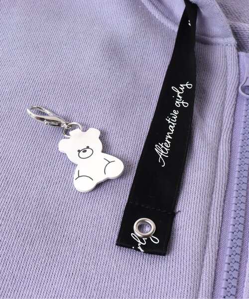 algy(アルジー)の「くまチャーム付きロゴりぼんパーカー(パーカー・キッズ・ベージュ/ラベンダー/ミント・XX-SMALL/X-SMALL/SMALL/MEDIUM)」の16枚目の写真