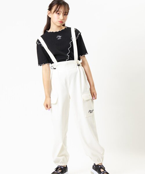 algy（アルジー）の「カーゴポケットサロペ（サロペット