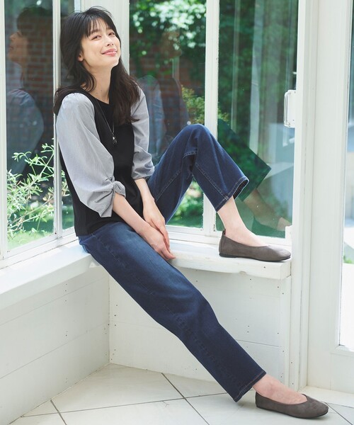 ANY(エニィ)の「【ストレッチ】コンフォート美脚 デニムパンツ(デニムパンツ・レディース・サックスブルー系/ネイビー系・3/2/1)」の4枚目の写真