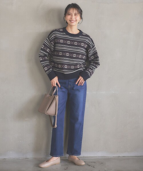 ANY(エニィ)の「【ストレッチ】コンフォート美脚 デニムパンツ(デニムパンツ・レディース・サックスブルー系/ネイビー系・3/2/1)」の10枚目の写真