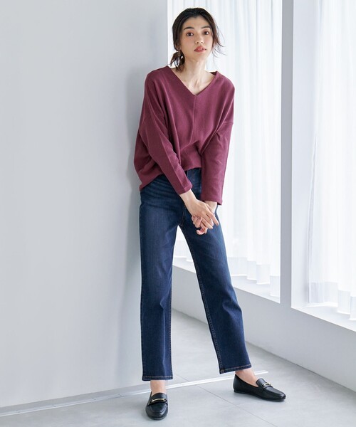ANY(エニィ)の「【ストレッチ】コンフォート美脚 デニムパンツ(デニムパンツ・レディース・サックスブルー系/ネイビー系・3/2/1)」の12枚目の写真