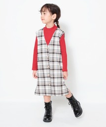 BRANSHES（ブランシェス）の「Vネックジャンパースカート（ジャンパースカート・キッズ）」