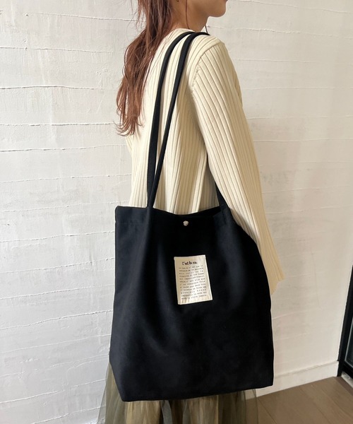 Me%（ミィパーセント）の「フェイクスエードタックトート  964988（トートバッグ・レディース・ブラック/グレー/その他・FREE）」の11枚目の写真