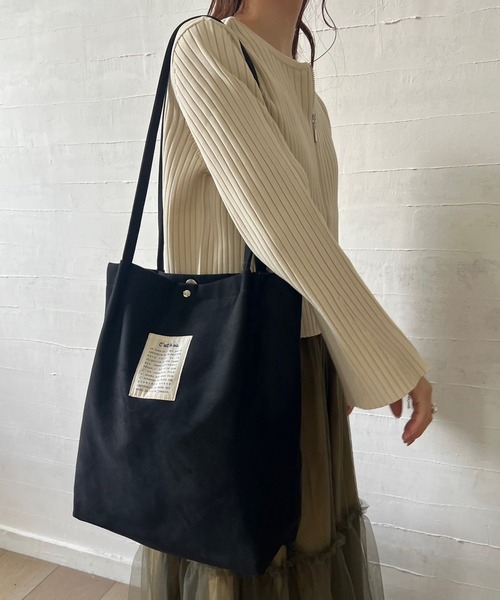 Me%（ミィパーセント）の「フェイクスエードタックトート  964988（トートバッグ・レディース・ブラック/グレー/その他・FREE）」の12枚目の写真