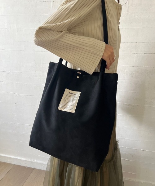 Me%（ミィパーセント）の「フェイクスエードタックトート  964988（トートバッグ・レディース・ブラック/グレー/その他・FREE）」の13枚目の写真