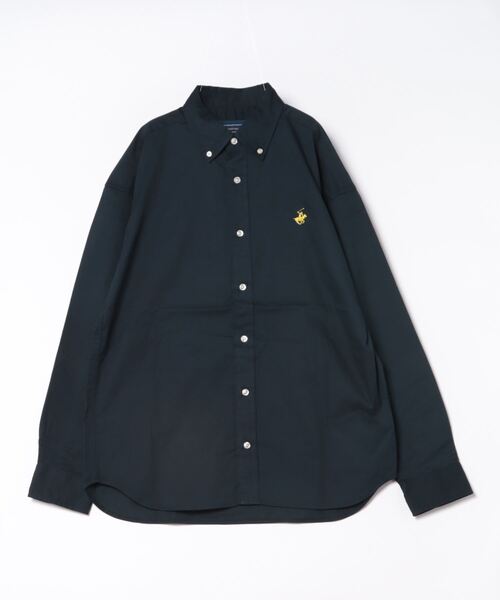 BEVERLY HILLS POLO CLUB(ビバリーヒルズポロクラブ)の「【BEVERLY HILLS POLO CLUB/ビバリーヒルズポロクラブ 】ワンポイントロゴ刺繍 ボタンダウン シャツ 無地 デニム ストライプ チェック(シャツ/ブラウス・メンズ・ブルー/その他/スミクロ/ベージュ/サックスブルー/ネイビー/ホワイト系その他・MEDIUM/LARGE/X-LARGE)」の5枚目の写真