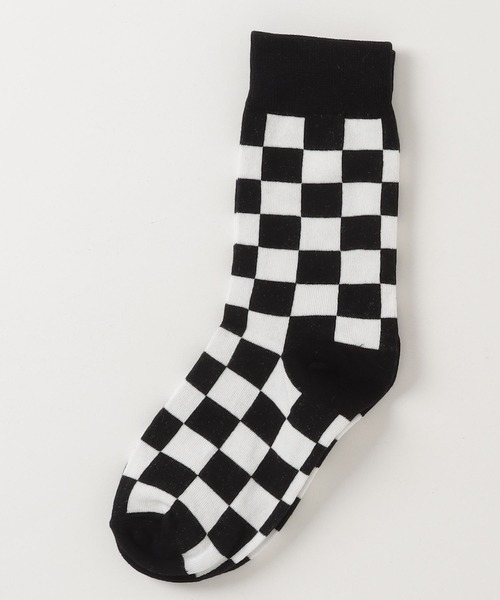 .KOM（ドットコム）の「『.KOM/ドットケーオーエム』チェッカーフラッグソックス【Y】【CN】（ソックス/靴下・メンズ・グリーン/キャメル/ブラック/レッド/パープル・FREE）」の13枚目の写真