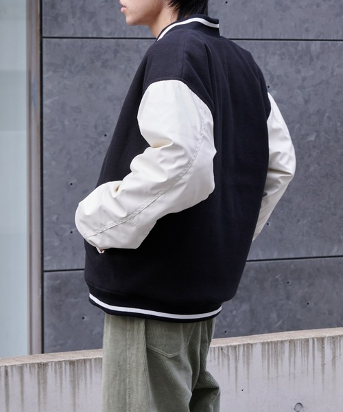 COLONY 2139(コロニートゥーワンスリーナイン)の「ジャージメルトンスタジャン(スタジャン・メンズ・グレイッシュベージュ/ブラック/ブラック系その他・LARGE/MEDIUM)」の12枚目の写真