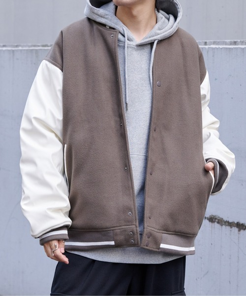 COLONY 2139(コロニートゥーワンスリーナイン)の「ジャージメルトンスタジャン(スタジャン・メンズ・グレイッシュベージュ/ブラック/ブラック系その他・LARGE/MEDIUM)」の15枚目の写真