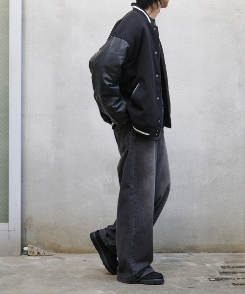 COLONY 2139(コロニートゥーワンスリーナイン)の「ジャージメルトンスタジャン(スタジャン・メンズ・グレイッシュベージュ/ブラック/ブラック系その他・LARGE/MEDIUM)」の20枚目の写真