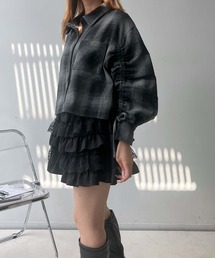 ☆袖ドロスト クロップド丈シャツ