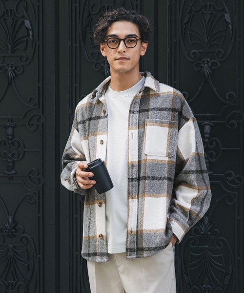 coca（coca）（コカ）の「【WEB限定セール】ヘビーネルチェックシャツ（シャツ/ブラウス・メンズ・ブラック/グレー/ブルー/ネイビー・L/M/XL）」の22枚目の写真