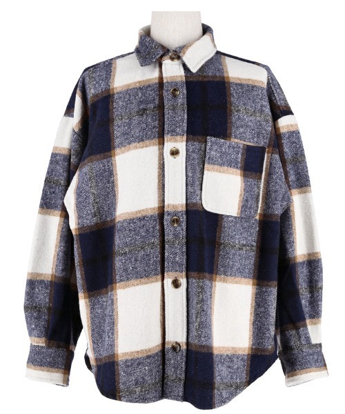 coca（coca）（コカ）の「【WEB限定セール】ヘビーネルチェックシャツ（シャツ/ブラウス・メンズ・ブラック/グレー/ブルー/ネイビー・L/M/XL）」の5枚目の写真