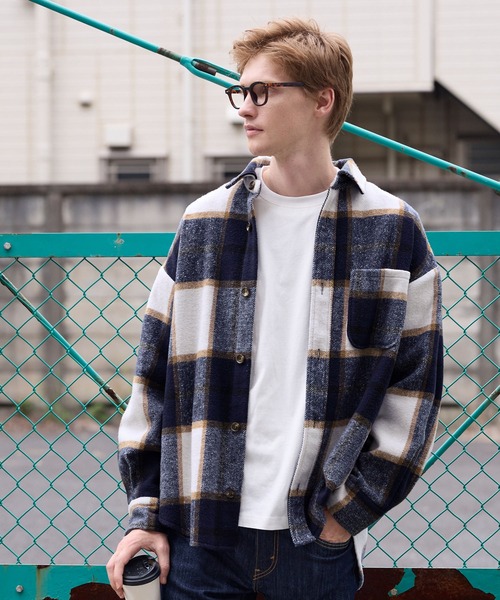 coca（coca）（コカ）の「【WEB限定セール】ヘビーネルチェックシャツ（シャツ/ブラウス・メンズ・ブラック/グレー/ブルー/ネイビー・L/M/XL）」の6枚目の写真