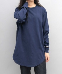 USAコットン 袖リブ レギュラーロングシルエット ラウンドカット ロングスリーブTシャツ レイヤード用