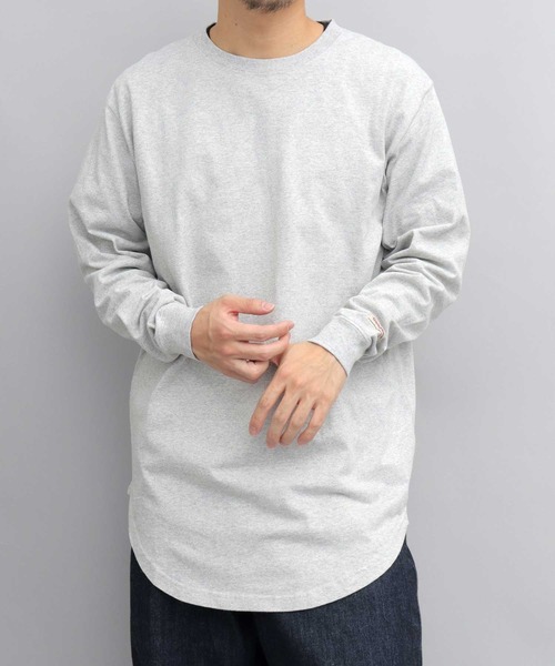 Goodwear(グッドウェア)の「USAコットン 袖リブ レギュラーロングシルエット ラウンドカット ロングスリーブTシャツ レイヤード用(Tシャツ/カットソー・メンズ・ブラック/グレー/ベージュ/ホワイト/グリーン/カーキ/ブラウン系その他/ネイビー/ブラック系その他/ブルー・M/S/L)」の14枚目の写真