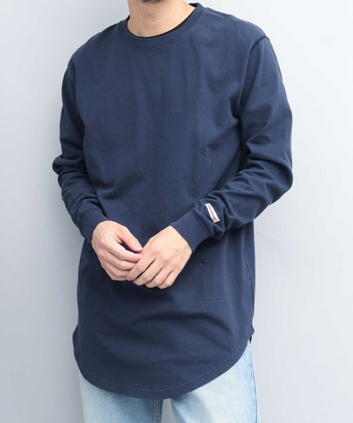 Goodwear(グッドウェア)の「USAコットン 袖リブ レギュラーロングシルエット ラウンドカット ロングスリーブTシャツ レイヤード用(Tシャツ/カットソー・メンズ・ブラック/グレー/ベージュ/ホワイト/グリーン/カーキ/ブラウン系その他/ネイビー/ブラック系その他/ブルー・M/S/L)」の19枚目の写真