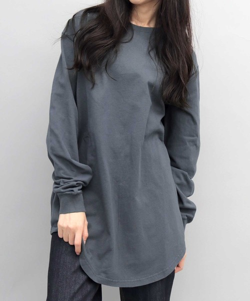Goodwear(グッドウェア)の「USAコットン 袖リブ レギュラーロングシルエット ラウンドカット ロングスリーブTシャツ レイヤード用(Tシャツ/カットソー・メンズ・ブラック/グレー/ベージュ/ホワイト/グリーン/カーキ/ブラウン系その他/ネイビー/ブラック系その他/ブルー・M/S/L)」の20枚目の写真