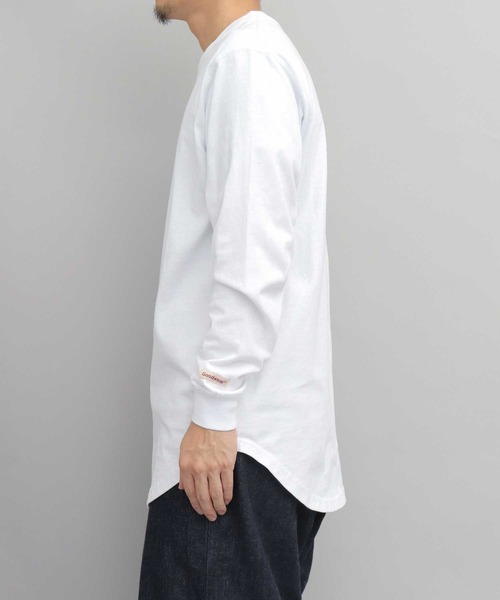 Goodwear(グッドウェア)の「USAコットン 袖リブ レギュラーロングシルエット ラウンドカット ロングスリーブTシャツ レイヤード用(Tシャツ/カットソー・メンズ・ブラック/グレー/ベージュ/ホワイト/グリーン/カーキ/ブラウン系その他/ネイビー/ブラック系その他/ブルー・M/S/L)」の22枚目の写真